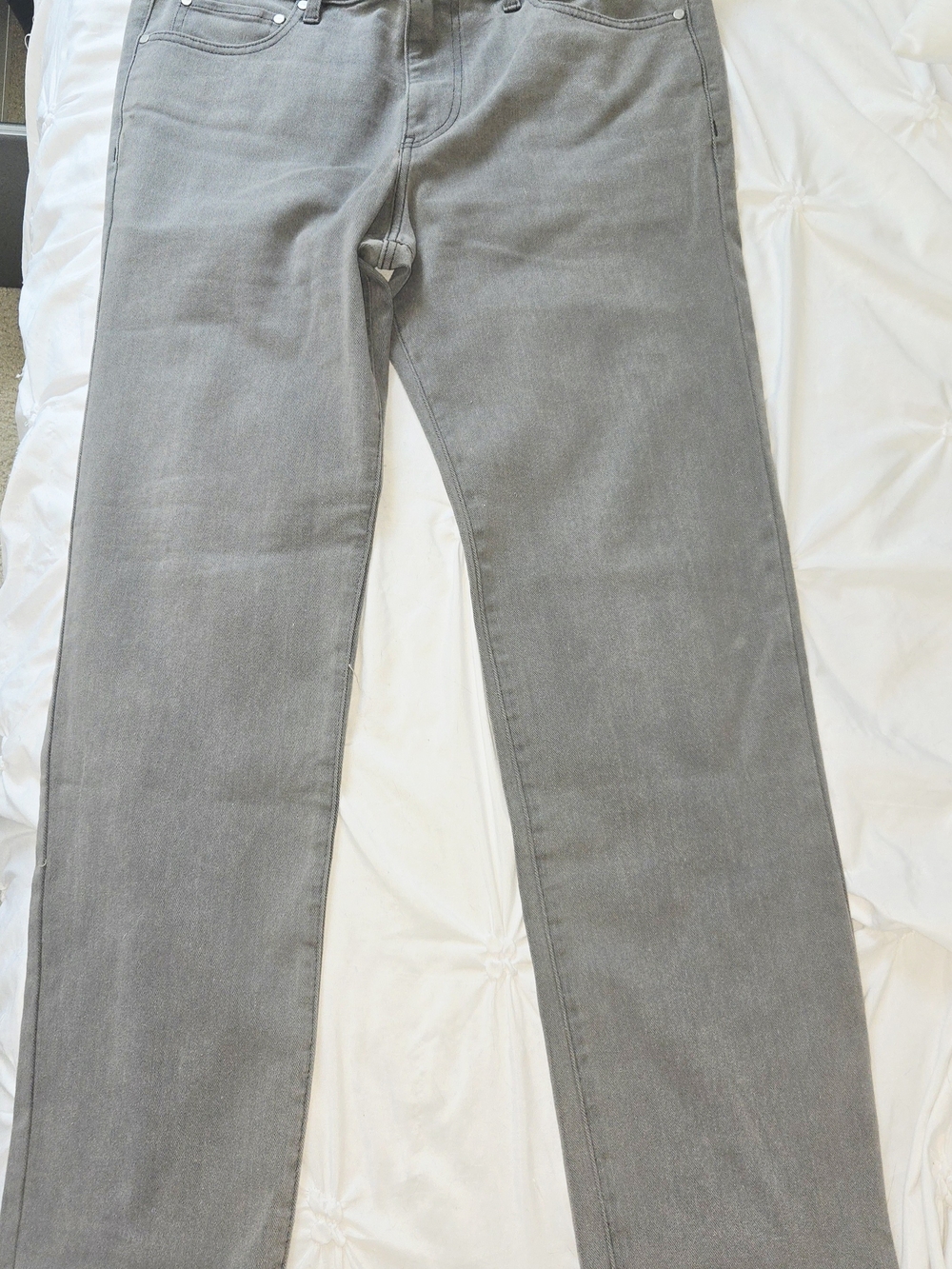 UpWest Women's Straight-Leg Jeans in Light Gray Wash